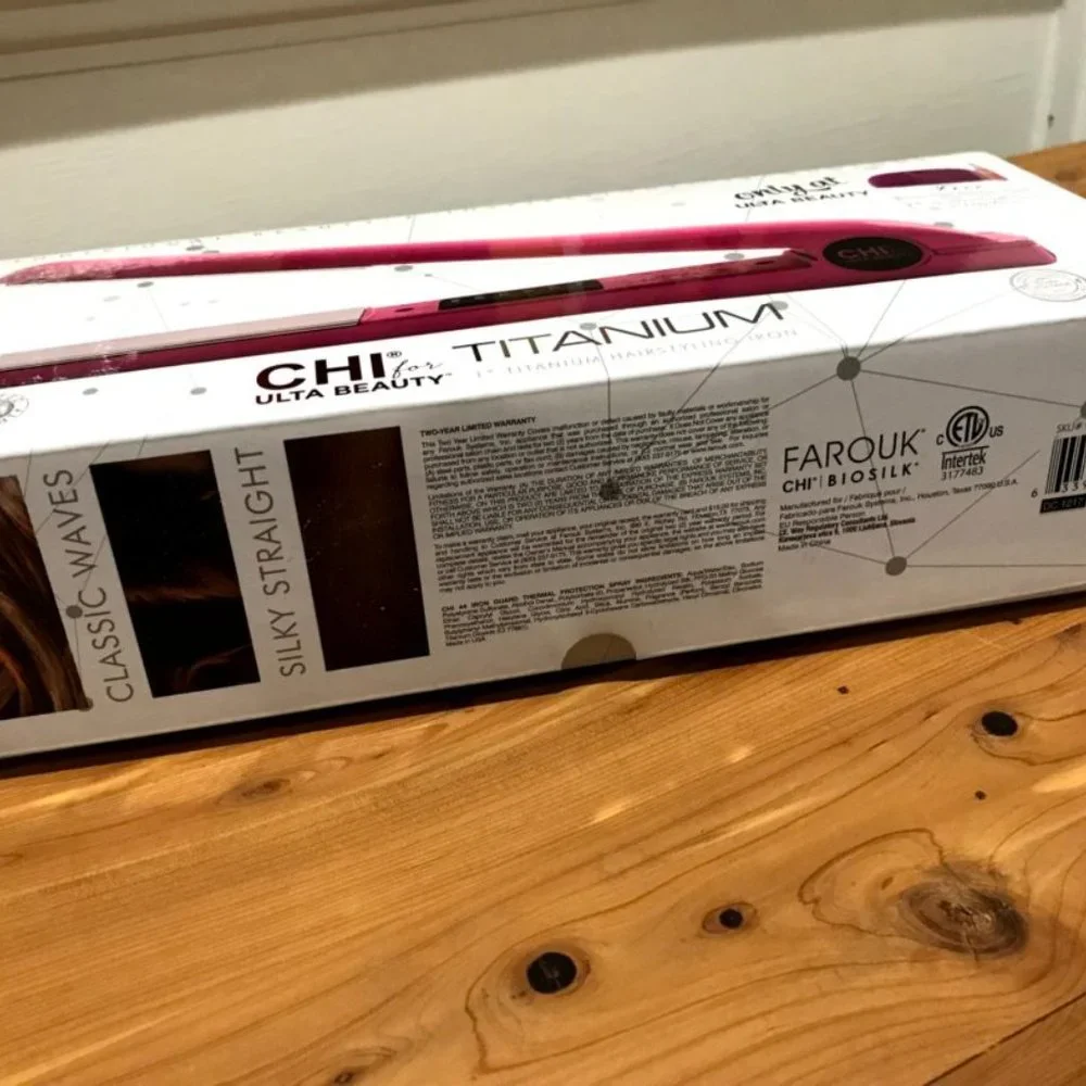 Ulta Beauty Pink Titanium Flat Iron Hair Straightener